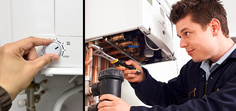 professional installing tankless water heater