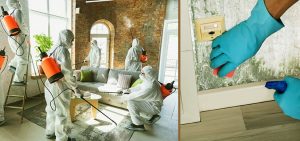 restoring water damaged house